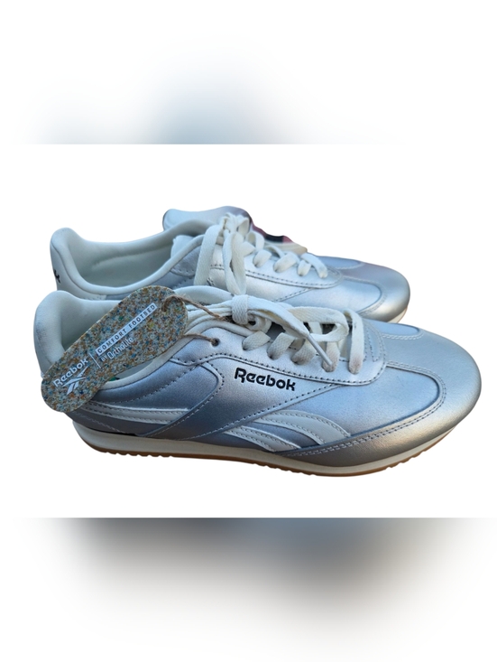 Reebok Shoes - Reebok - Silver and White Metallic Retro Low-Top Sneakers w/Ortholite Comfort